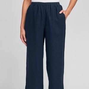 Flax Flood Pant Linen Midnight Blue